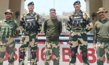 पाकिस्तान से सकुशल लौटे बीएसएफ जवान पूर्णम कुमार साहू