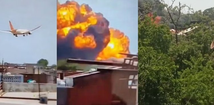 अहमदाबाद में बड़ा विमान हादसा: लंदन जा रहा एअर इंडिया का ड्रीमलाइनर टेकऑफ के तुरंत बाद क्रैश, 242 लोग थे सवार