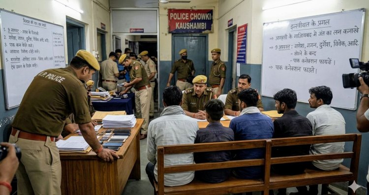 गाजियाबाद जासूसी कांड में बड़ी कार्रवाई, 5 नाबालिगों समेत 9 और गिरफ्तार; पाकिस्तानी हैंडलर्स से जुड़े तार