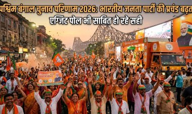 पश्चिम बंगाल चुनाव 2026: भाजपा प्रचंड बढ़त की ओर, एग्जिट पोल भी साबित हो रहे लगभग सही