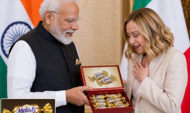 प्रधानमंत्री नरेंद्र मोदी द्वारा इटली की प्रधानमंत्री जॉर्जिया मेलोनी को ‘मेलोडी’ टॉफी उपहार
