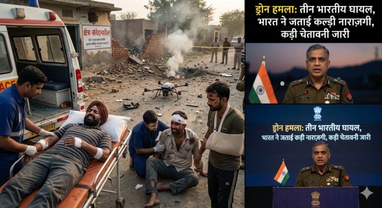 ड्रोन हमले में तीन भारतीय घायल, भारत ने जताई कड़ी नाराज़गी, कड़ी चेतावनी जारी