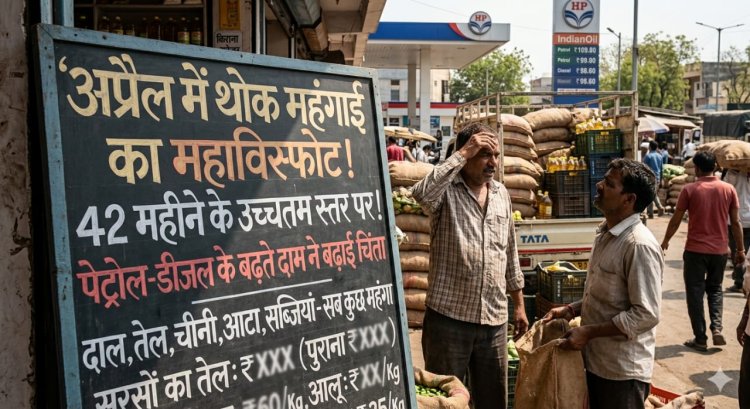अप्रैल में थोक महंगाई का महाविस्फोट, 42 महीने के उच्चतम स्तर पर पहुंची महंगाई, पेट्रोल-डीजल ने बढ़ाई चिंता