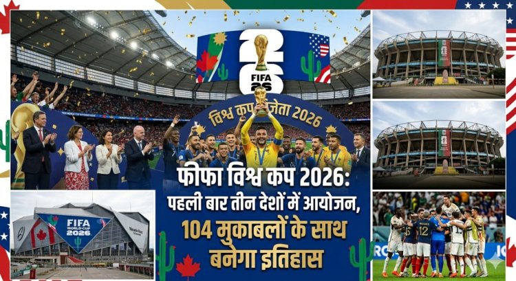 फीफा विश्व कप 2026: पहली बार तीन देशों में आयोजन, 104 मुकाबलों के साथ बनेगा इतिहास