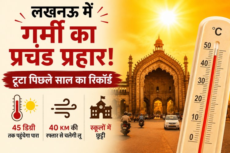 लखनऊ में गर्मी का प्रचंड प्रहार! टूटा पिछले साल का रिकॉर्ड, 45 डिग्री तक पहुंचेगा पारा