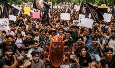 जंतर-मंतर पर कॉकरोच जनता पार्टी का प्रदर्शन, शिक्षा सुधार और जवाबदेही की मांग हुई तेज