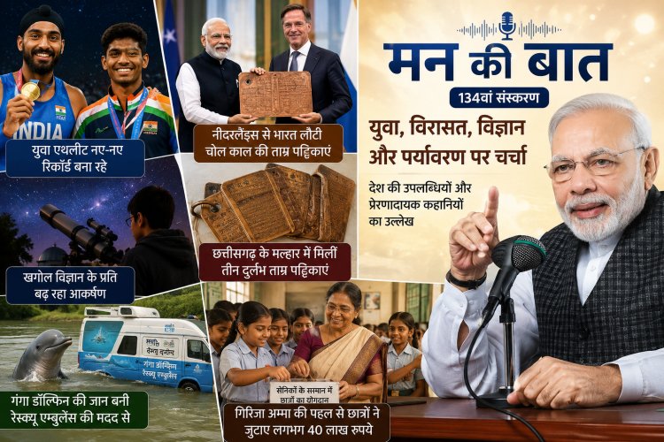 मन की बात में विरासत, विज्ञान और युवाशक्ति पर जोर: प्रधानमंत्री मोदी