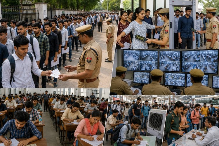 यूपी पुलिस भर्ती परीक्षा में कड़ी सुरक्षा