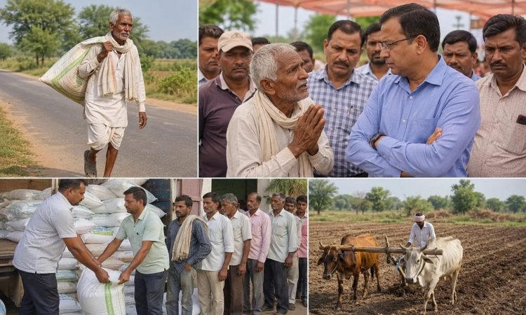 खाद संकट से जूझ रहे गुना के किसान